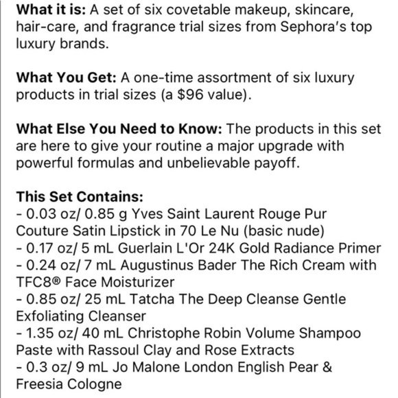 🆕 NIB 🌟 Sephora LUXE Elevated Essentials Collection - Picture 3 of 9